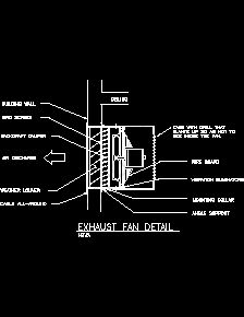 Heat Distribution Systems Sample Drawings   125. Exhaust Fan Detail 